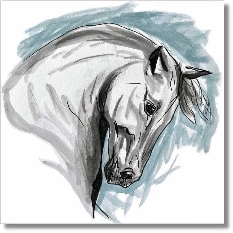 Gubblecote Greetings Card Grey in Watercolour